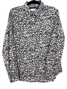 Liberty of London X Contemporaine Floral Button Down Shirt Cotton Daisy Size L